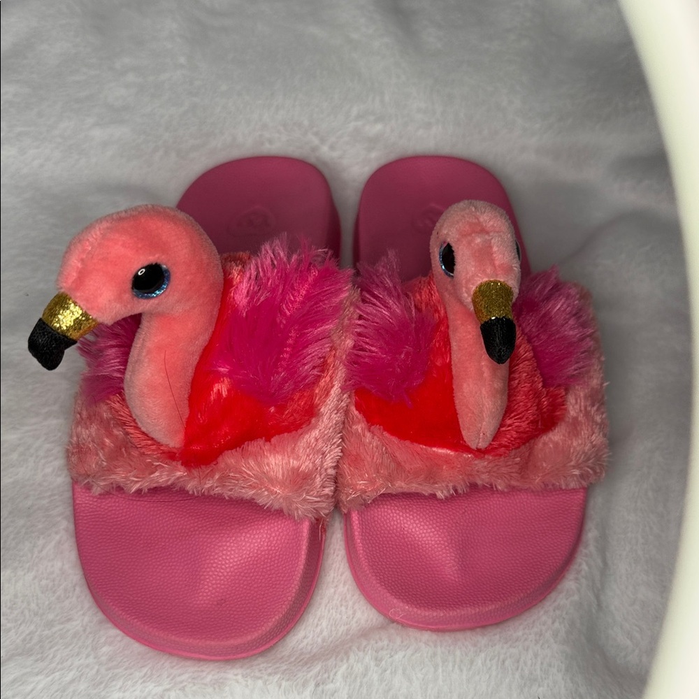 Pink Flamingo Kids Slide Sandals